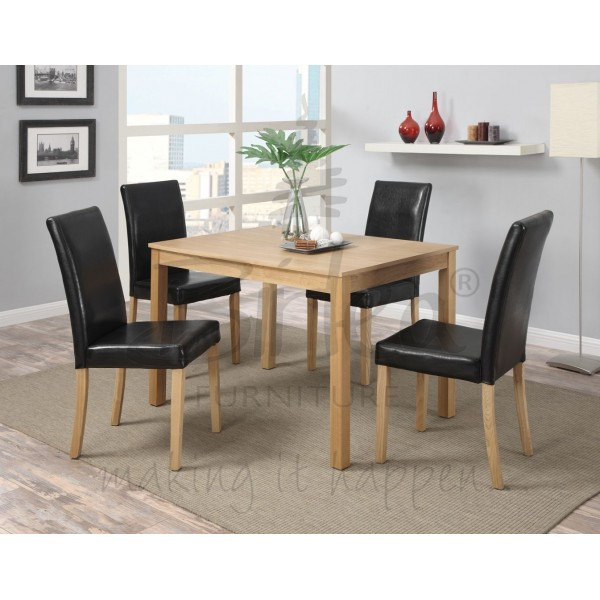 Cheap Dinner Tables
 Cheap Birlea Cambridge Oak Dining Table Set with black