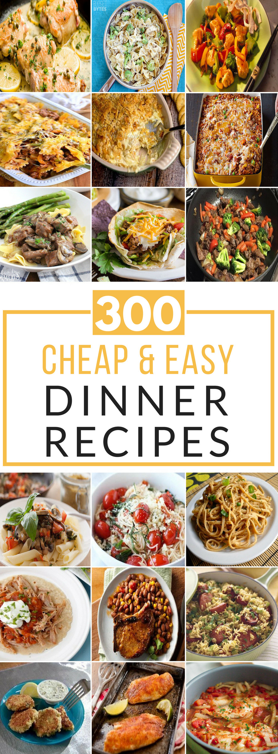 Cheap Easy Dinners
 300 Cheap and Easy Dinner Recipes Prudent Penny Pincher