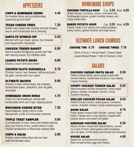 Cheddars Dessert Menu
 Cheddars Menu Prices