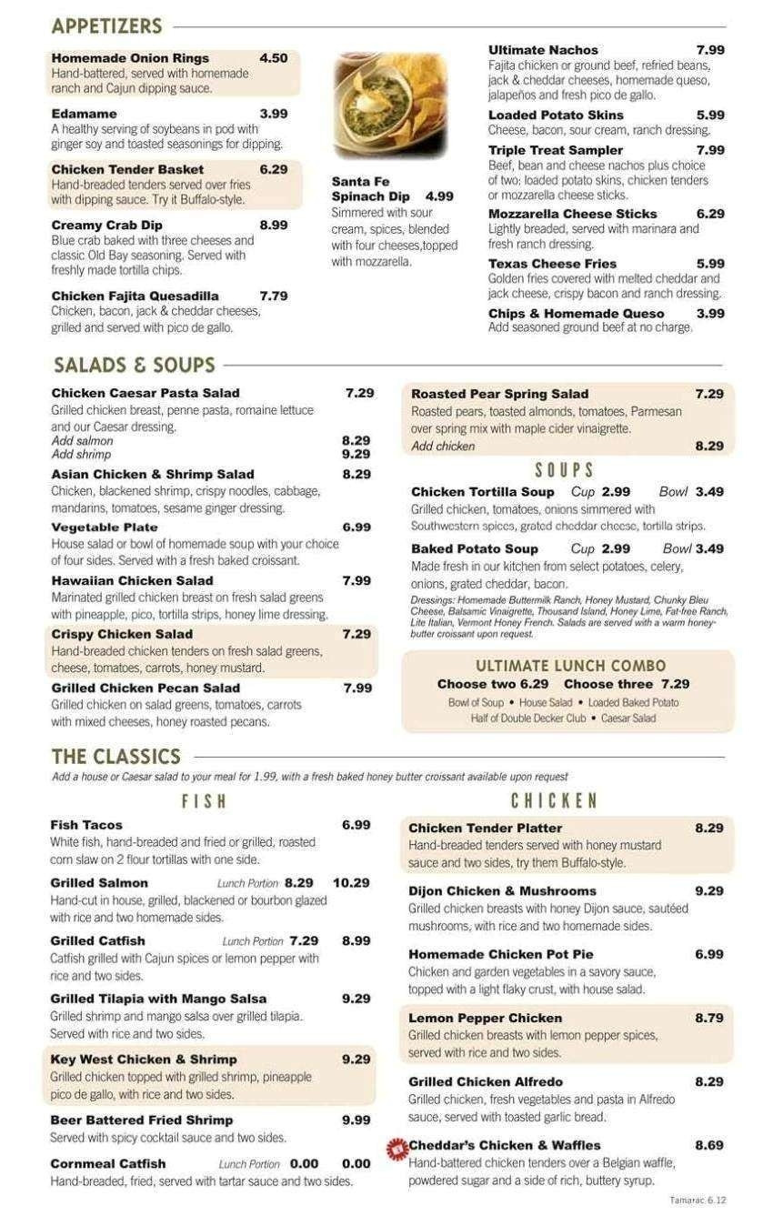 Cheddars Dessert Menu
 Cheddars Menu Prices