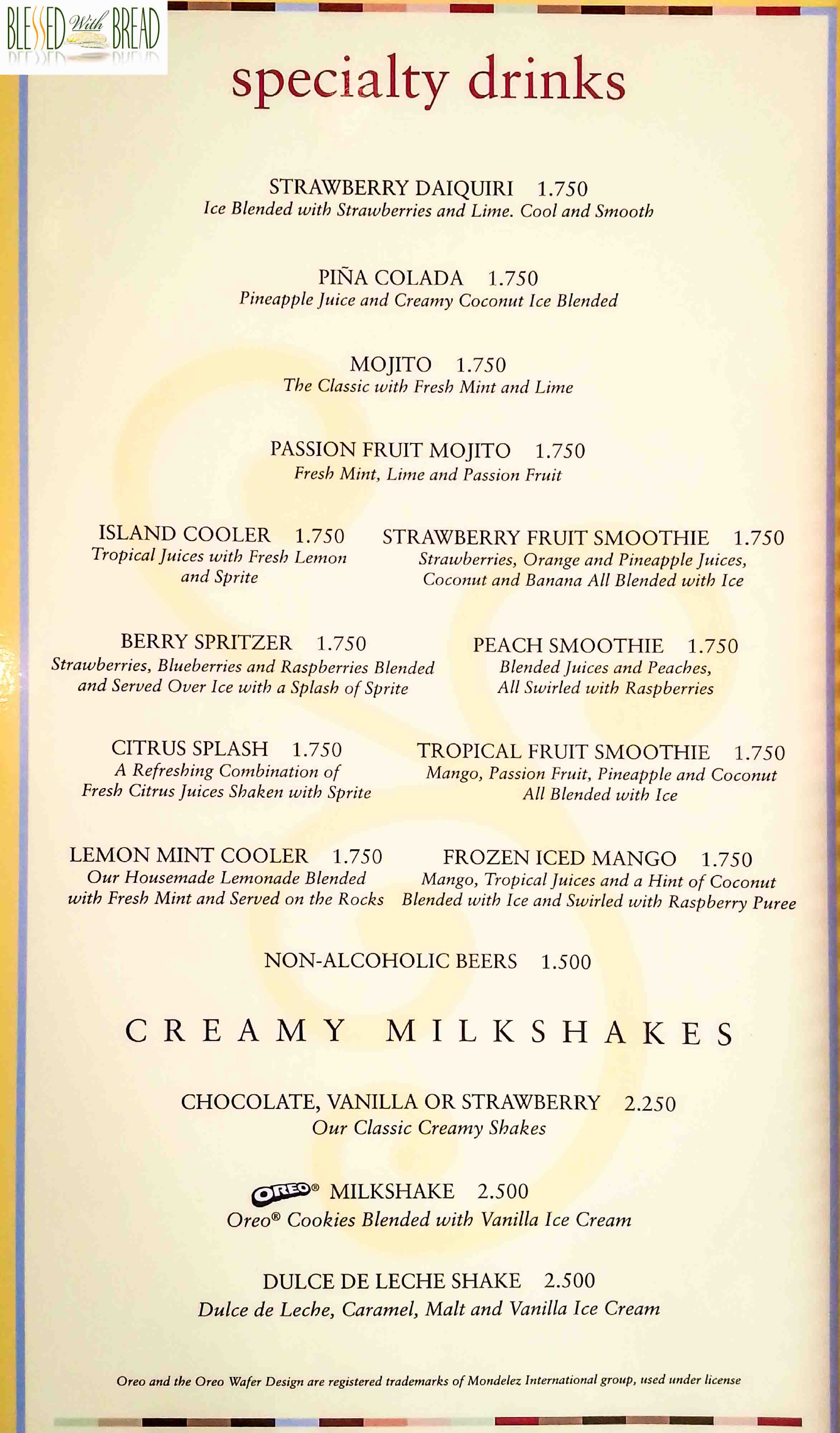 Cheese Cake Factory Menu
 Cheesecake Factory Kuwait Menu Card