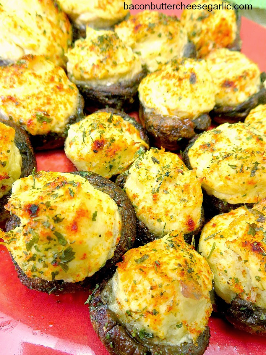 Cheese Stuffed Mushrooms
 Bacon Butter Cheese & Garlic Bridal Shower Finger Foods