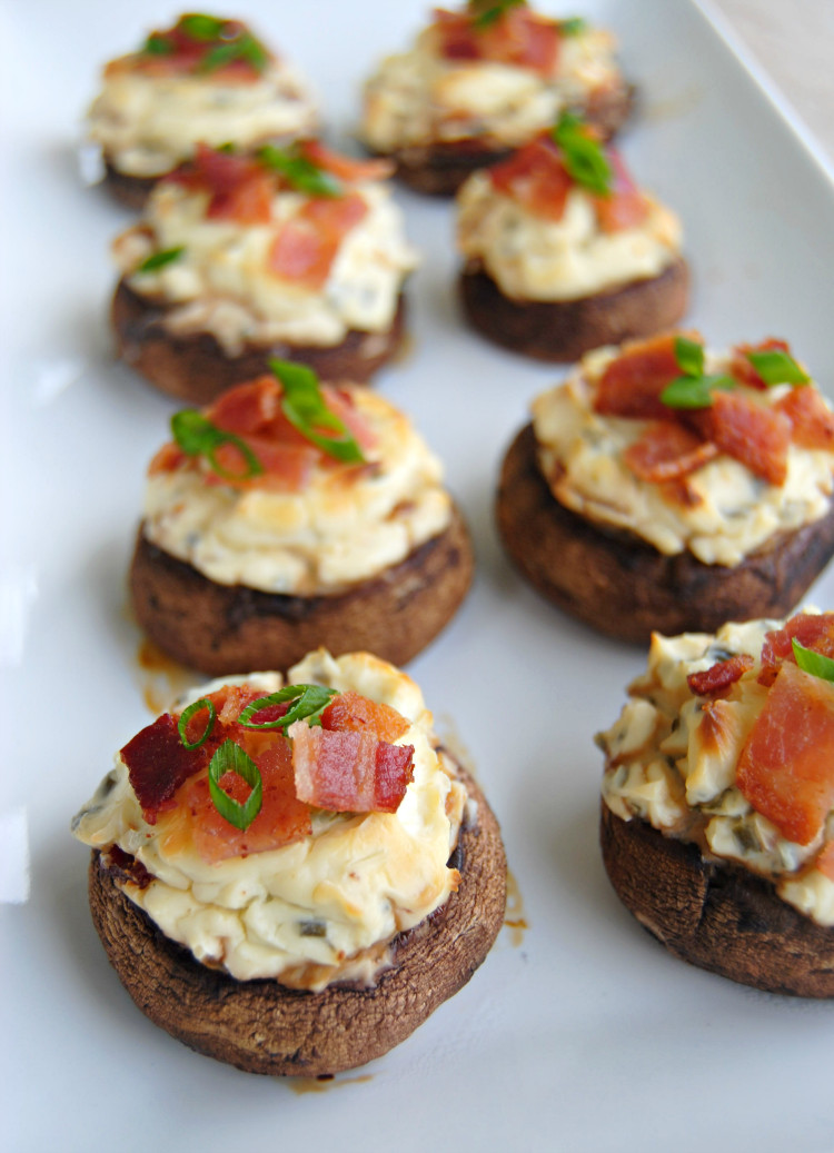 Cheese Stuffed Mushrooms
 SteakNPotatoesKindaGurl Bacon and Spicy Cream Cheese