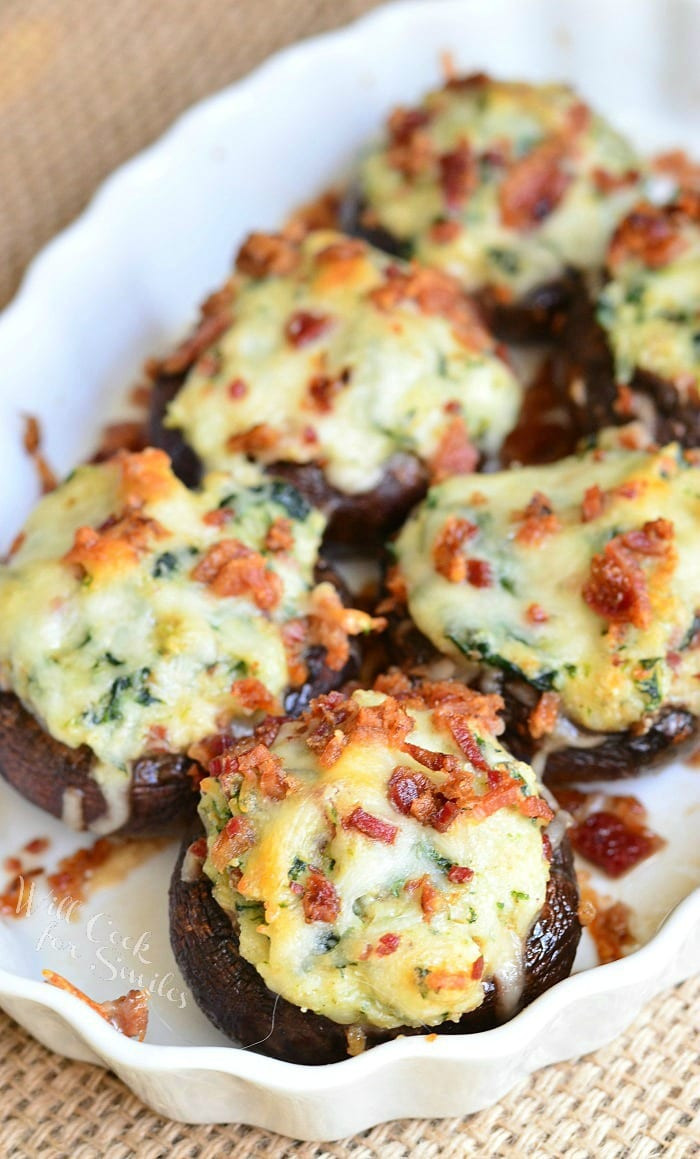 Cheese Stuffed Mushrooms
 Bacon Spinach and Four Cheese Stuffed Mushrooms Will