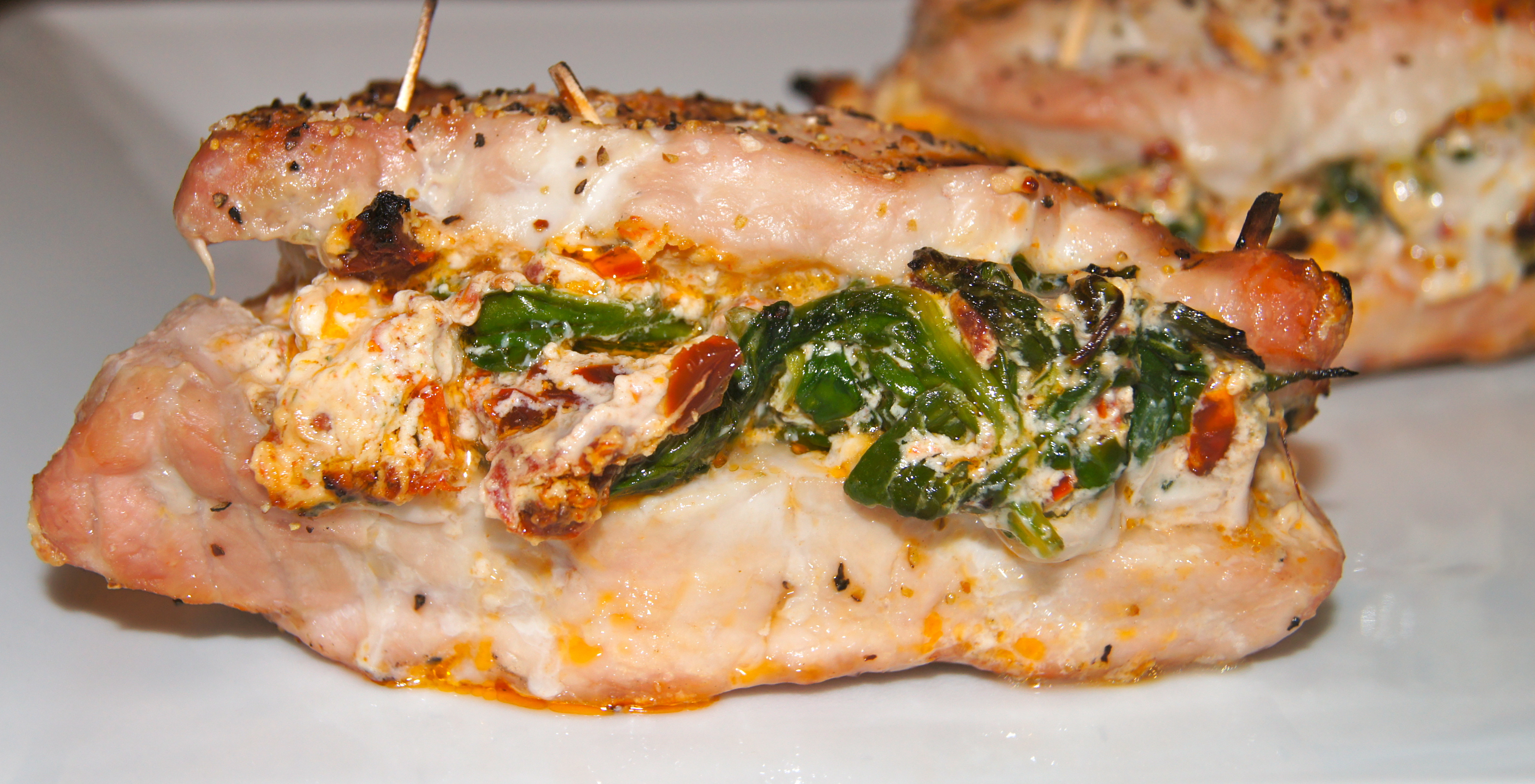 Cheese Stuffed Pork Chops
 Goat Cheese Spinach and Tomato Stuffed Pork Chops