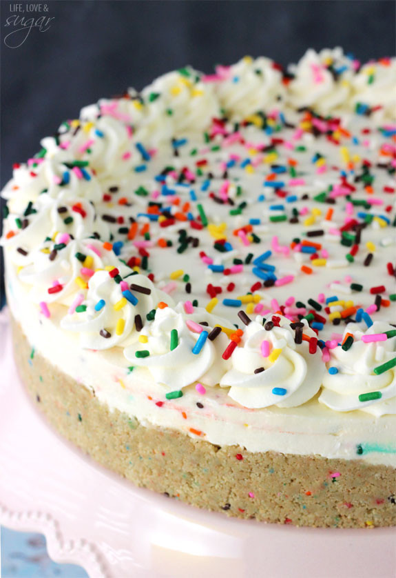 Cheesecake Birthday Cake
 No Bake Funfetti Cheesecake Life Love and Sugar