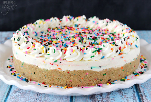 Cheesecake Birthday Cake
 No Bake Funfetti Cheesecake Life Love and Sugar