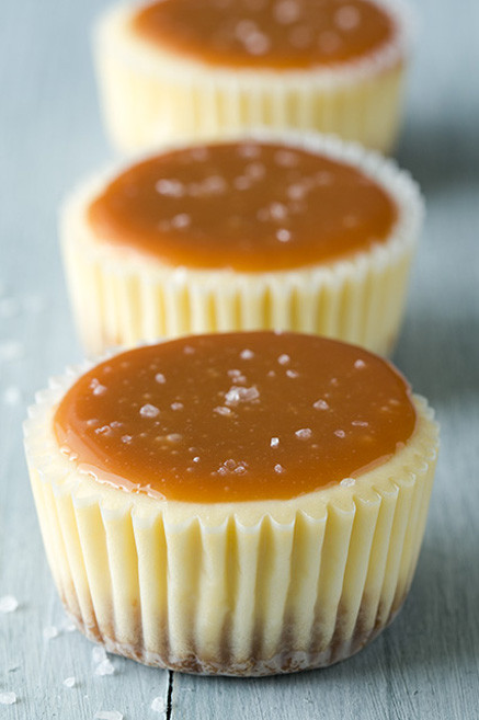 Cheesecake Cupcake Recipe
 Cheesecake Cupcakes With Strawberry or Salted Caramel Topping