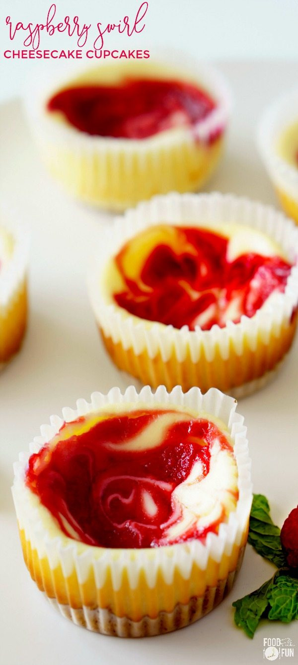 Cheesecake Cupcake Recipe
 raspberry swirl cheesecake cupcakes