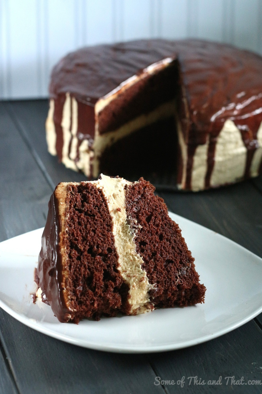 Cheesecake Filling Recipe
 Chocolate Cake with Peanut Butter Cheesecake Filling