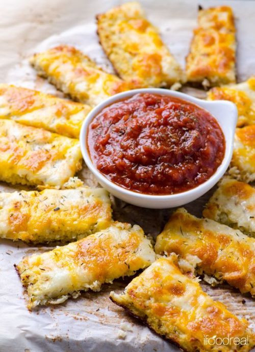 Cheesy Cauliflower Breadsticks
 cauliflower breadsticks