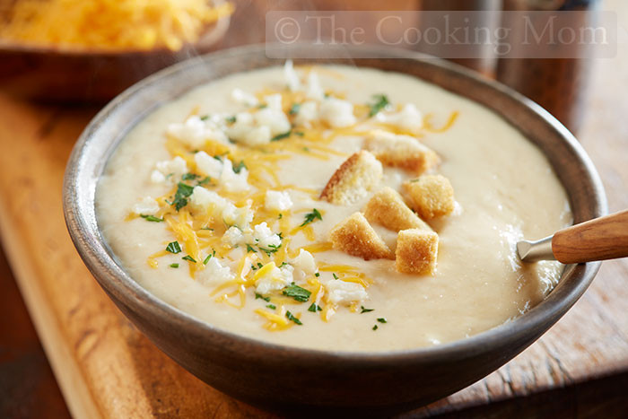 Cheesy Cauliflower Soup
 Cheesy Cauliflower Soup The Cooking Mom