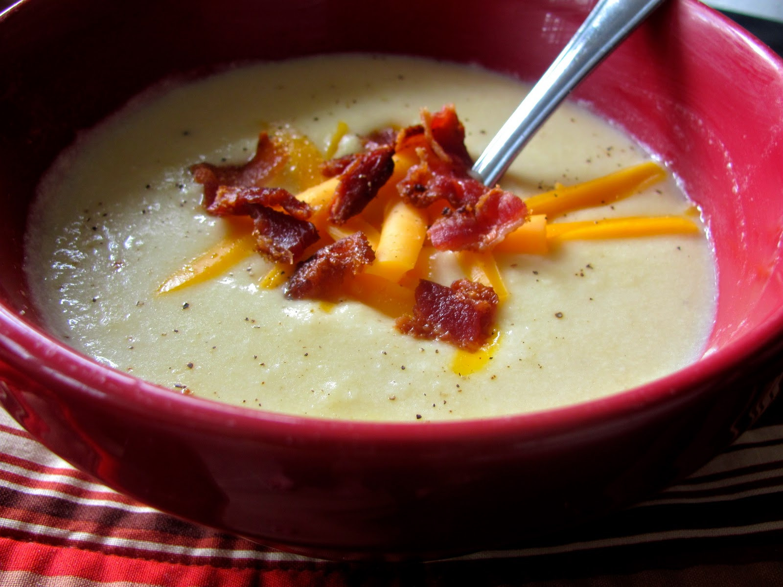 Cheesy Cauliflower Soup
 The Double Dipped Life Cheesy Cauliflower Soup