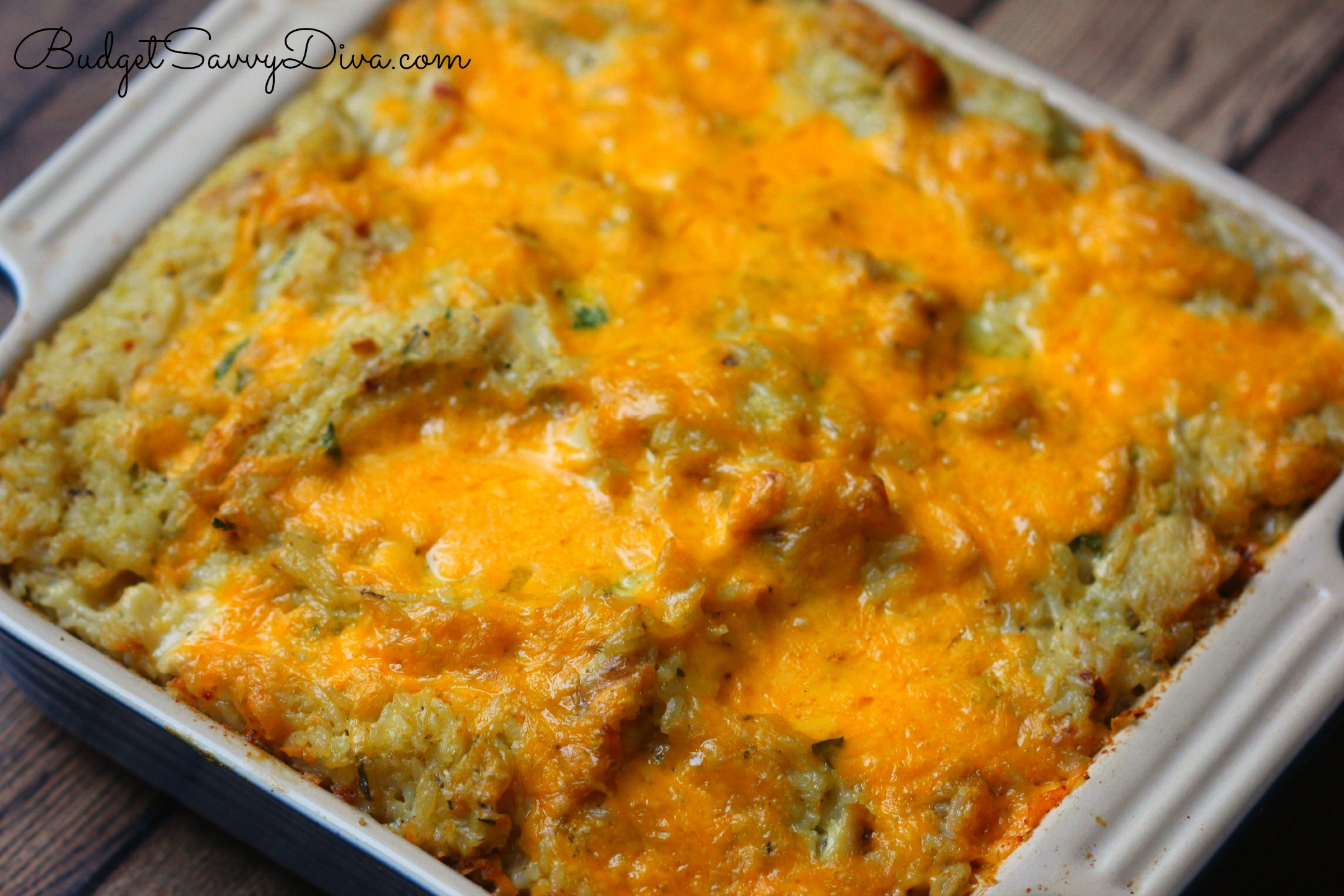 Cheesy Chicken Rice Casserole
 Cheesy Chicken and Rice Casserole Recipe