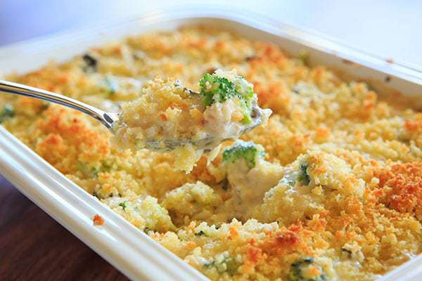 Cheesy Chicken Rice Casserole
 Cheesy Chicken Broccoli & Rice Casserole From Scratch