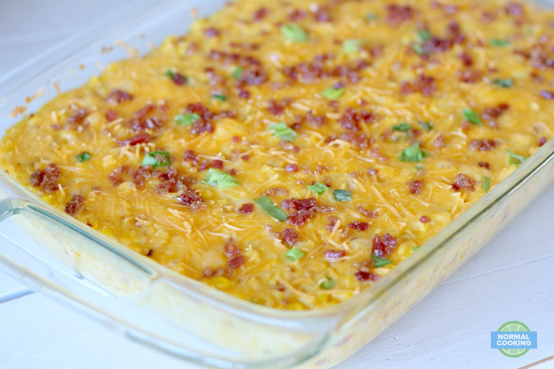 Cheesy Corn Casserole
 Cheesy Corn Casserole with Bacon