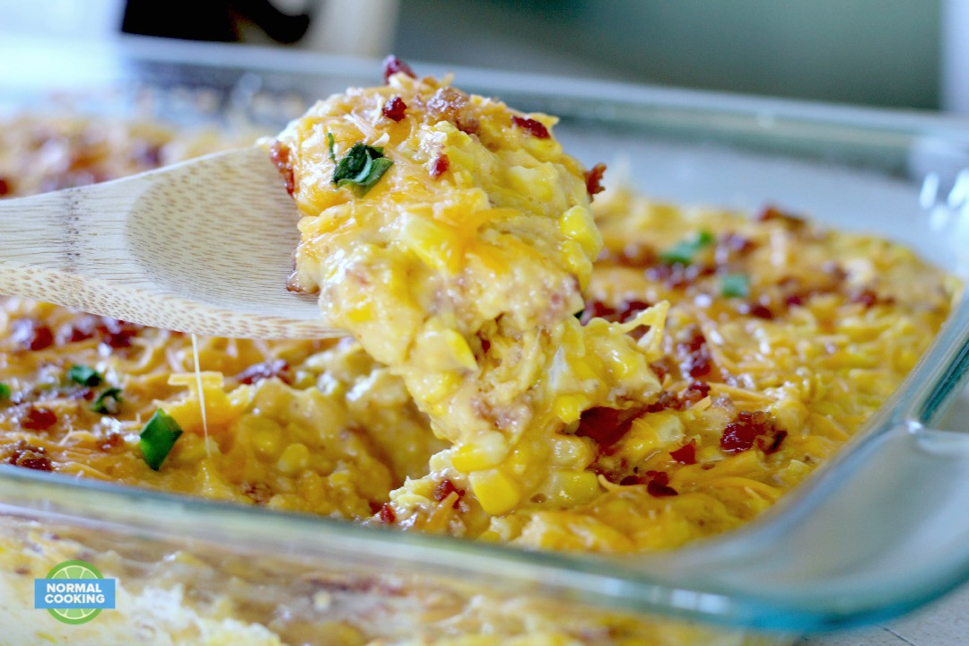 Cheesy Corn Casserole
 Cheesy Corn Casserole with Bacon