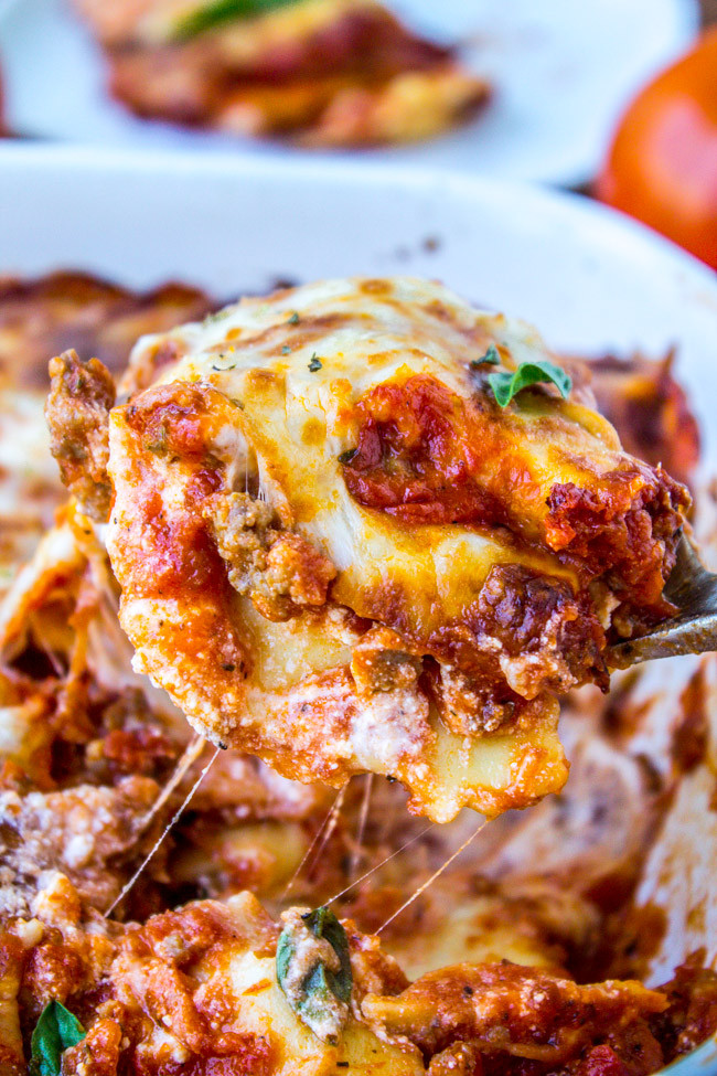 Cheesy Dinner Ideas
 Easy Cheesy Ravioli Lasagna The Food Charlatan