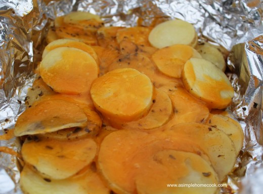 Cheesy Potato Griller
 Cheesy Herb Grilled Potatoes