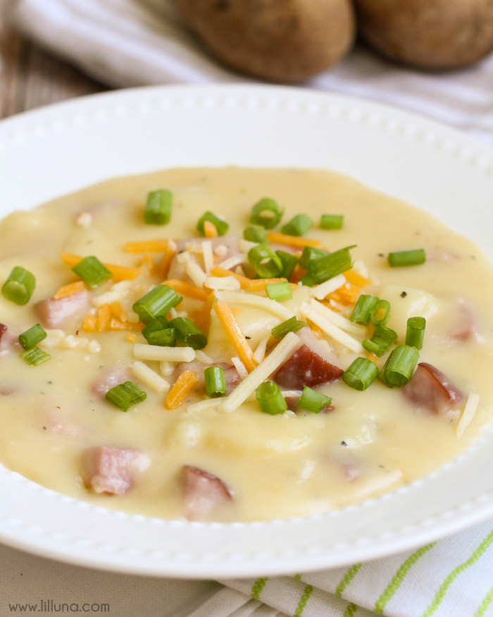 Cheesy Potato Soup
 Cheesy Ham and Potato Soup