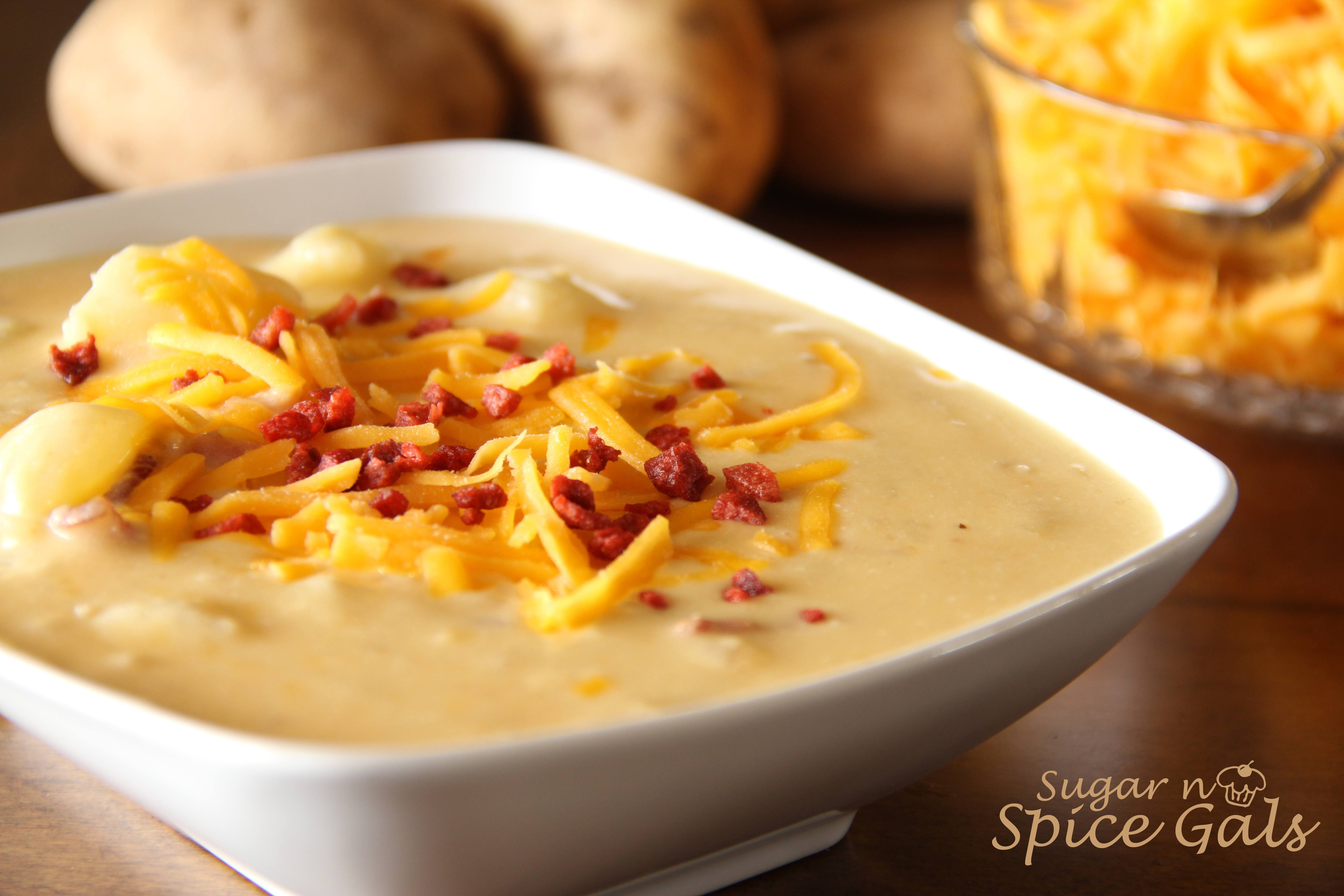 Cheesy Potato Soup
 Loaded Cheesy Potato Soup Sugar n Spice Gals