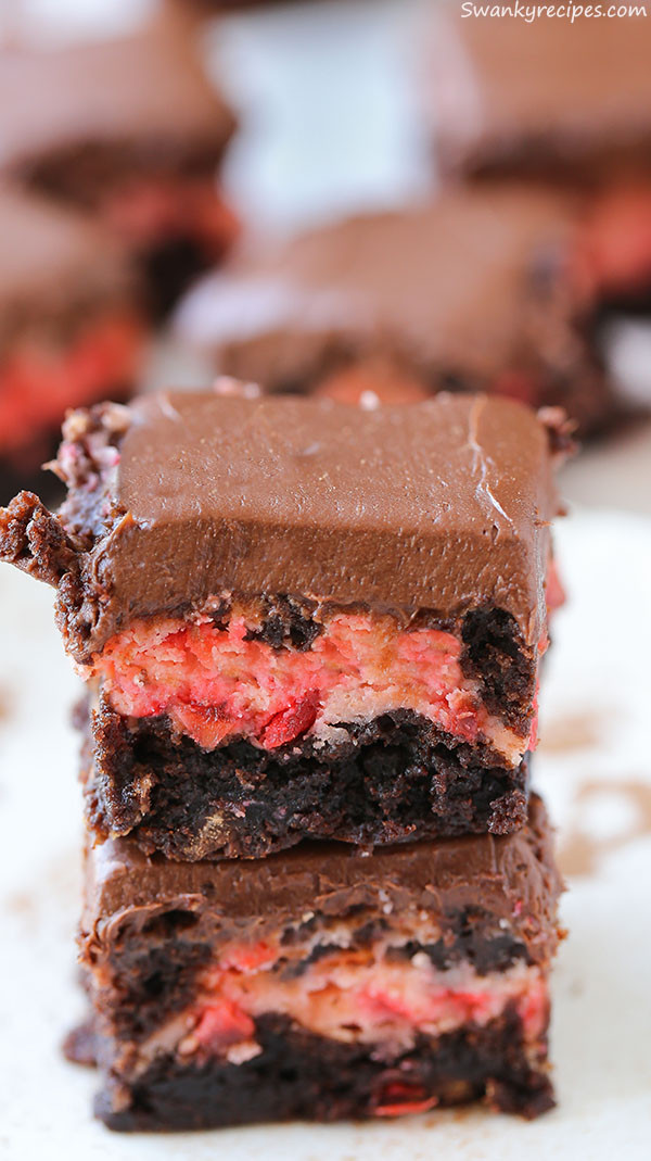 Cherry Cheesecake Brownies
 Triple Chocolate Cherry Cheesecake Brownies Swanky Recipes