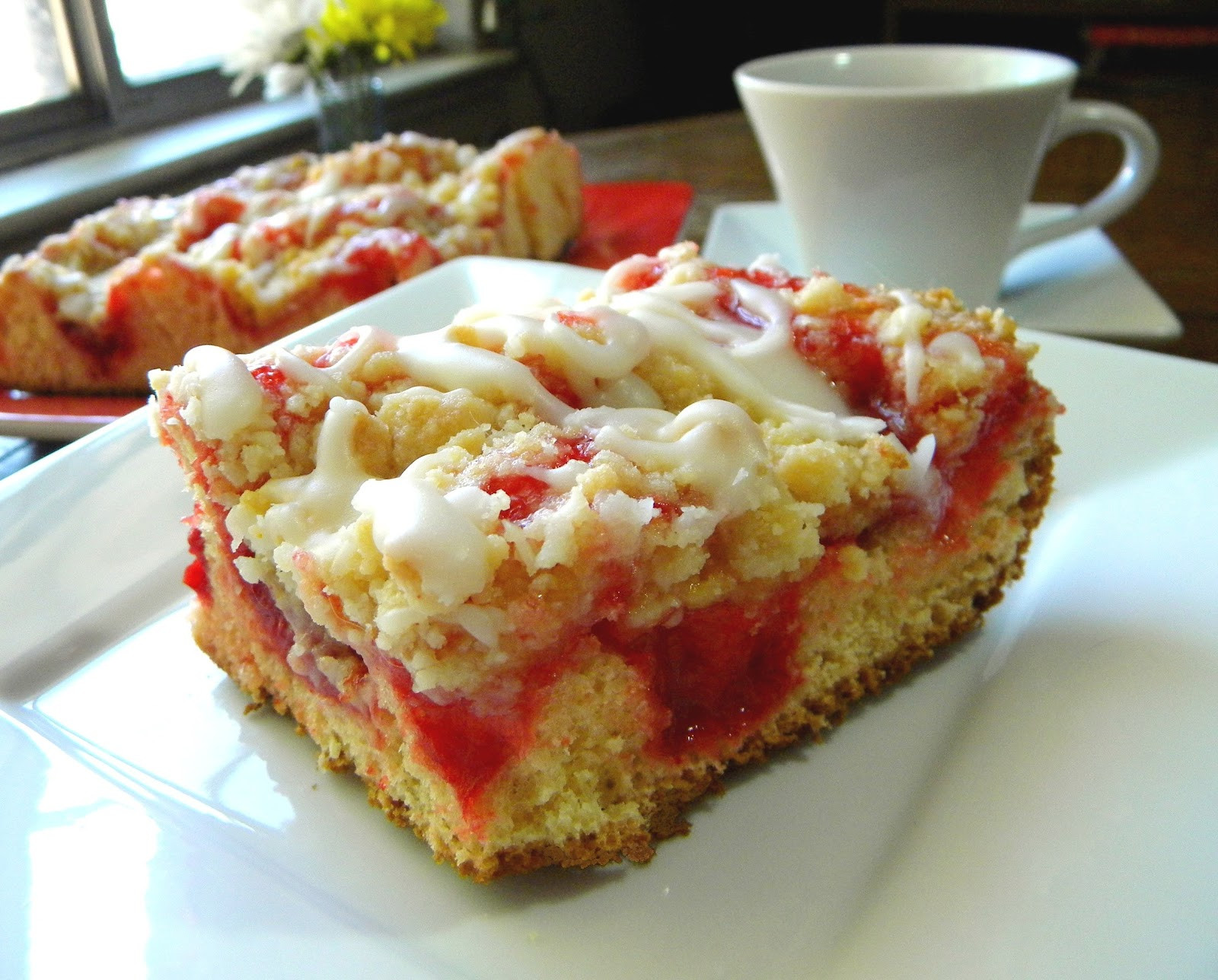 Cherry Coffee Cake
 Cleo Coyle Recipes Insanely Easy Cherry Streusel