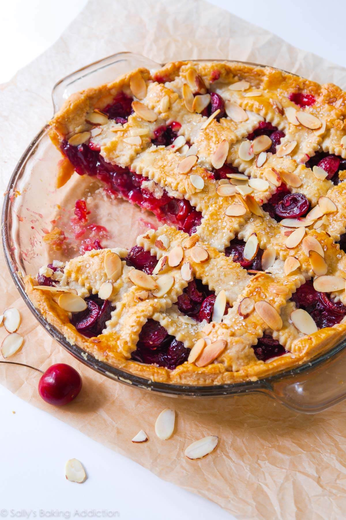 Cherry Pie Recipes
 Sweet Cherry Pie with Toasted Almonds Sallys Baking