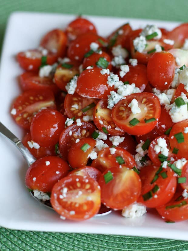 Cherry Tomato Salad
 Cherry Tomato and Blue Cheese Salad