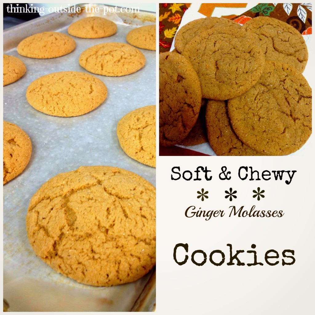 Chewy Ginger Molasses Cookies
 Soft & Chewy Ginger Molasses Cookies Thinking Outside