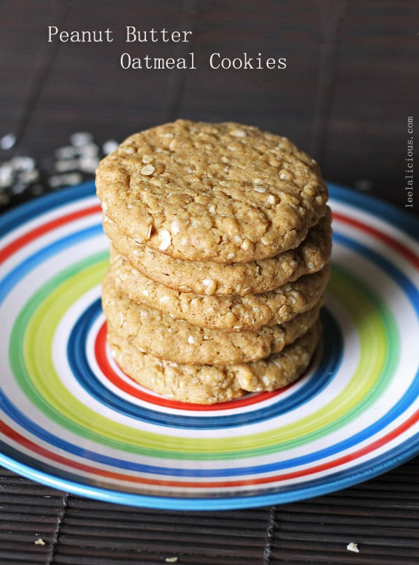 Chewy Peanut Butter Oatmeal Cookies
 Chewy Peanut Butter Oatmeal Cookies – LeelaLicious