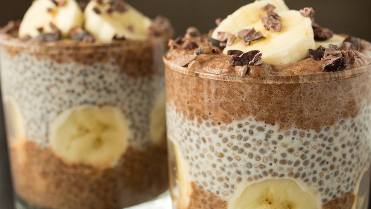 Chia Seed Breakfast Recipes
 Banana Cacao Chia Seed Pudding Parfait Recipe