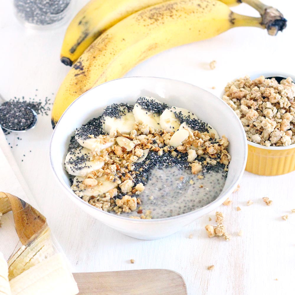Chia Seeds Breakfast Recipe
 Dairy Free Banana Pudding Smoothie Bowl with Chia Seeds