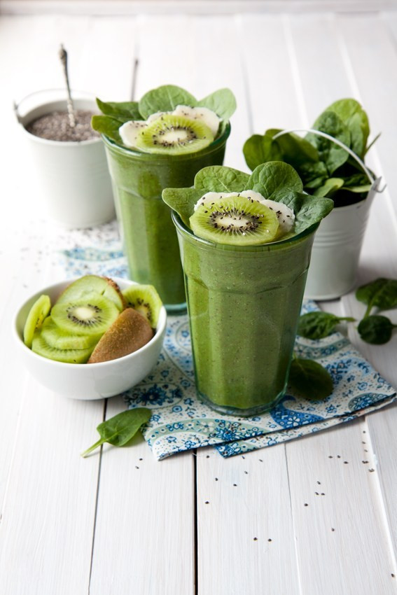 Chia Seeds Smoothie Recipes
 Spinach Kiwi & Chia Seed Smoothie Recipe — Dishmaps
