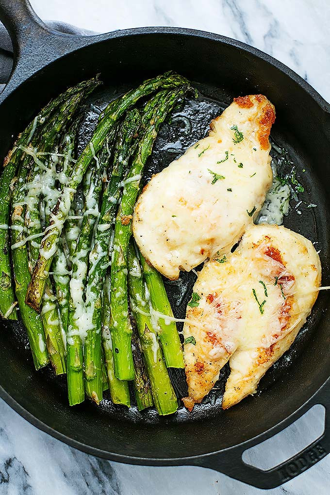 Chicken And Asparagus
 baked chicken and asparagus one pan