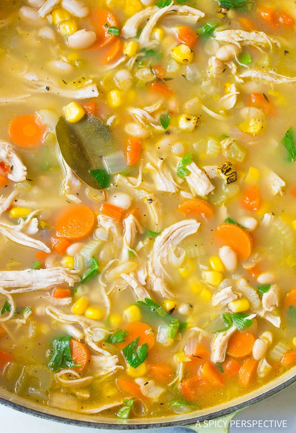 Chicken And Bean Soup
 Healthy Chicken White Bean Soup A Spicy Perspective