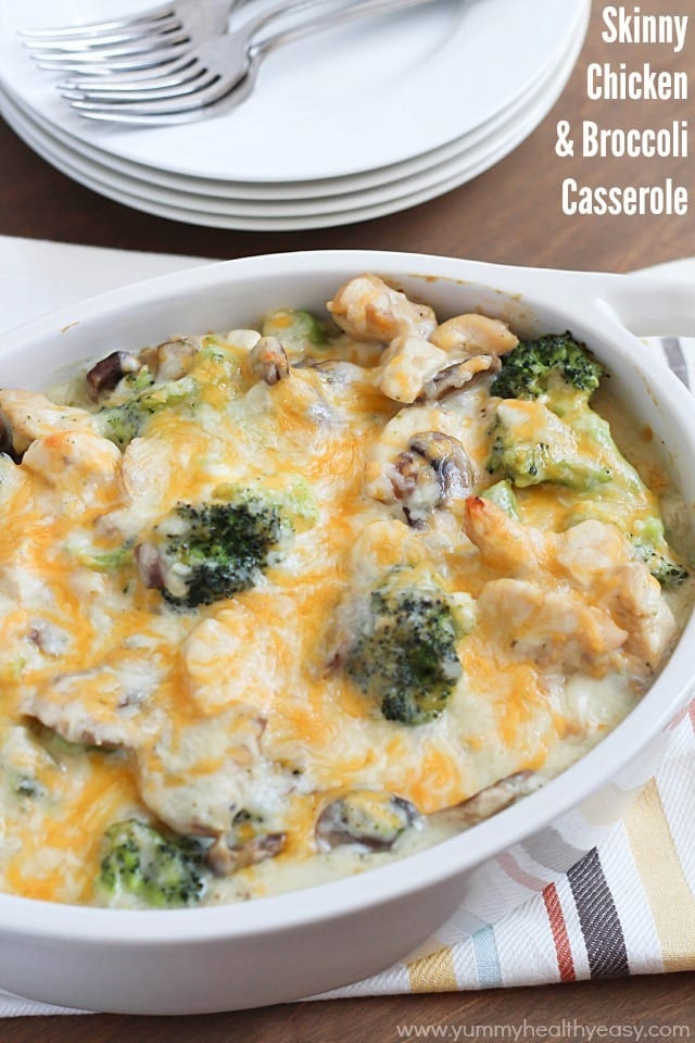 Chicken And Broccoli Bake
 Skinny Chicken & Broccoli Casserole Yummy Healthy Easy