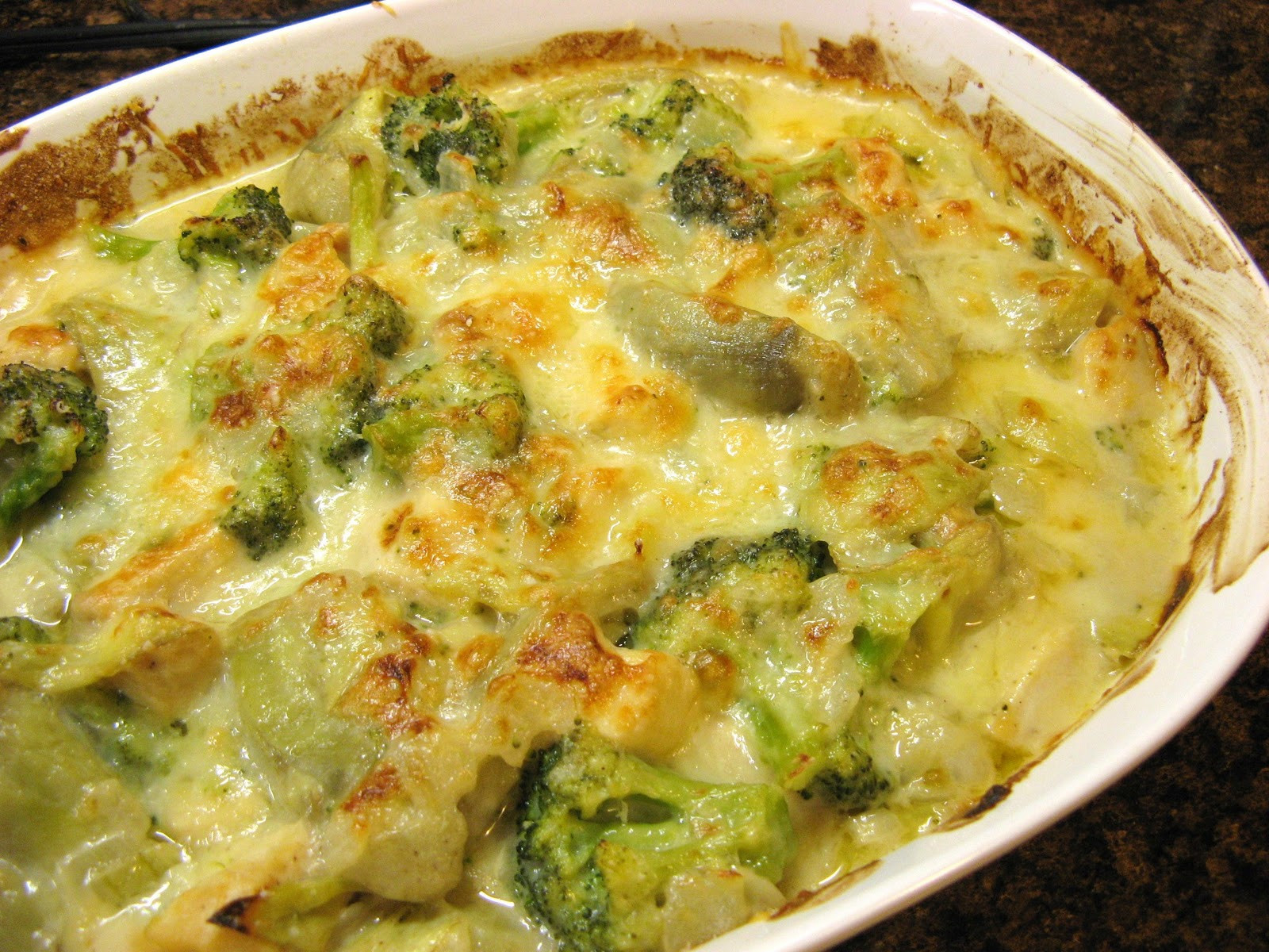 Chicken And Broccoli Bake
 The Well Fed Newlyweds Chicken Broccoli and Artichoke Divan