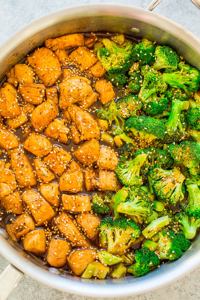 Chicken And Broccoli Calories
 15 Minute Skillet Sesame Chicken with Broccoli Averie Cooks