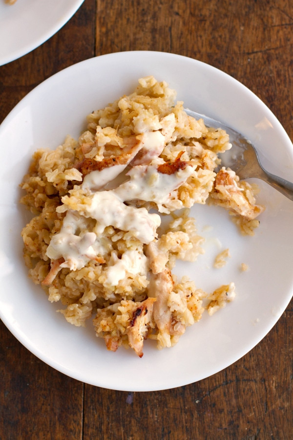 Chicken And Brown Rice Casserole
 Chicken and Rice Casserole Recipe Pinch of Yum