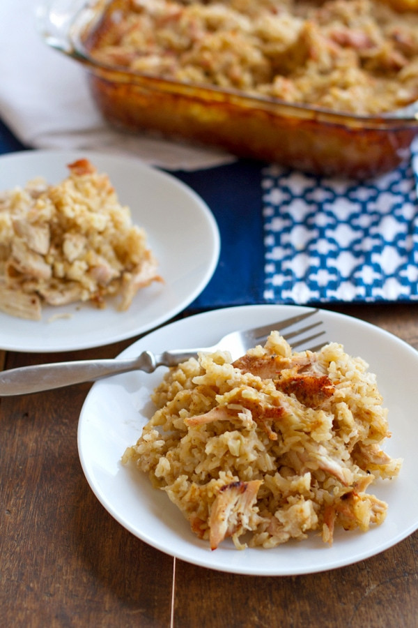 Chicken And Brown Rice Casserole
 Chicken and Rice Casserole Recipe Pinch of Yum