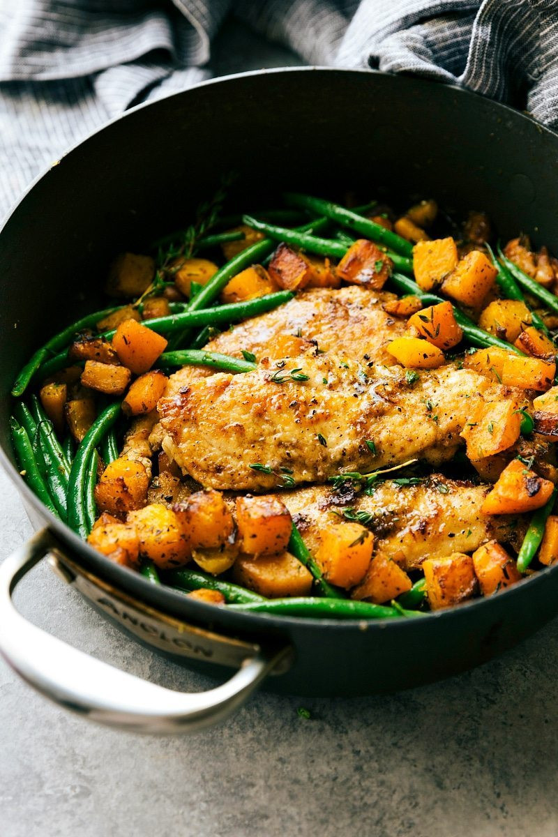 Chicken And Butternut Squash
 Skillet Chicken and Butternut Squash