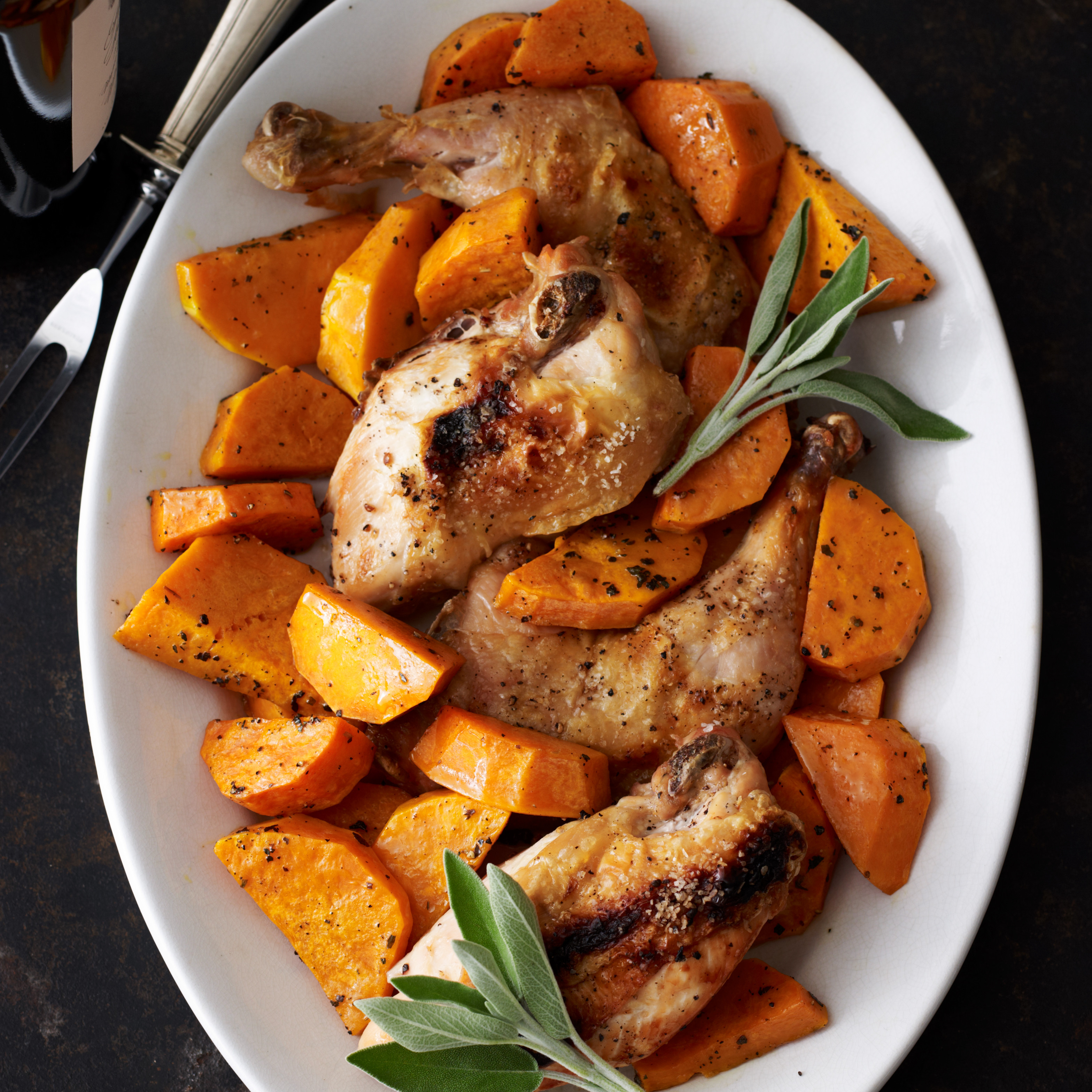 Chicken And Butternut Squash Recipes
 Roast Chicken with Butternut Squash Recipe Quick From