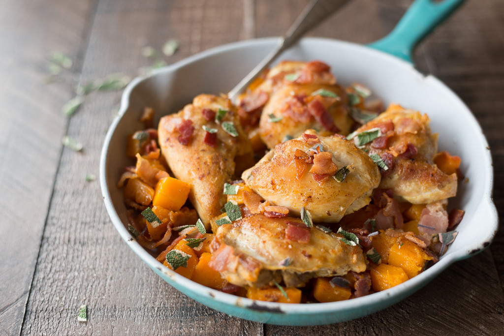 Chicken And Butternut Squash Recipes
 Easy cast iron skillet chicken recipe that will make your