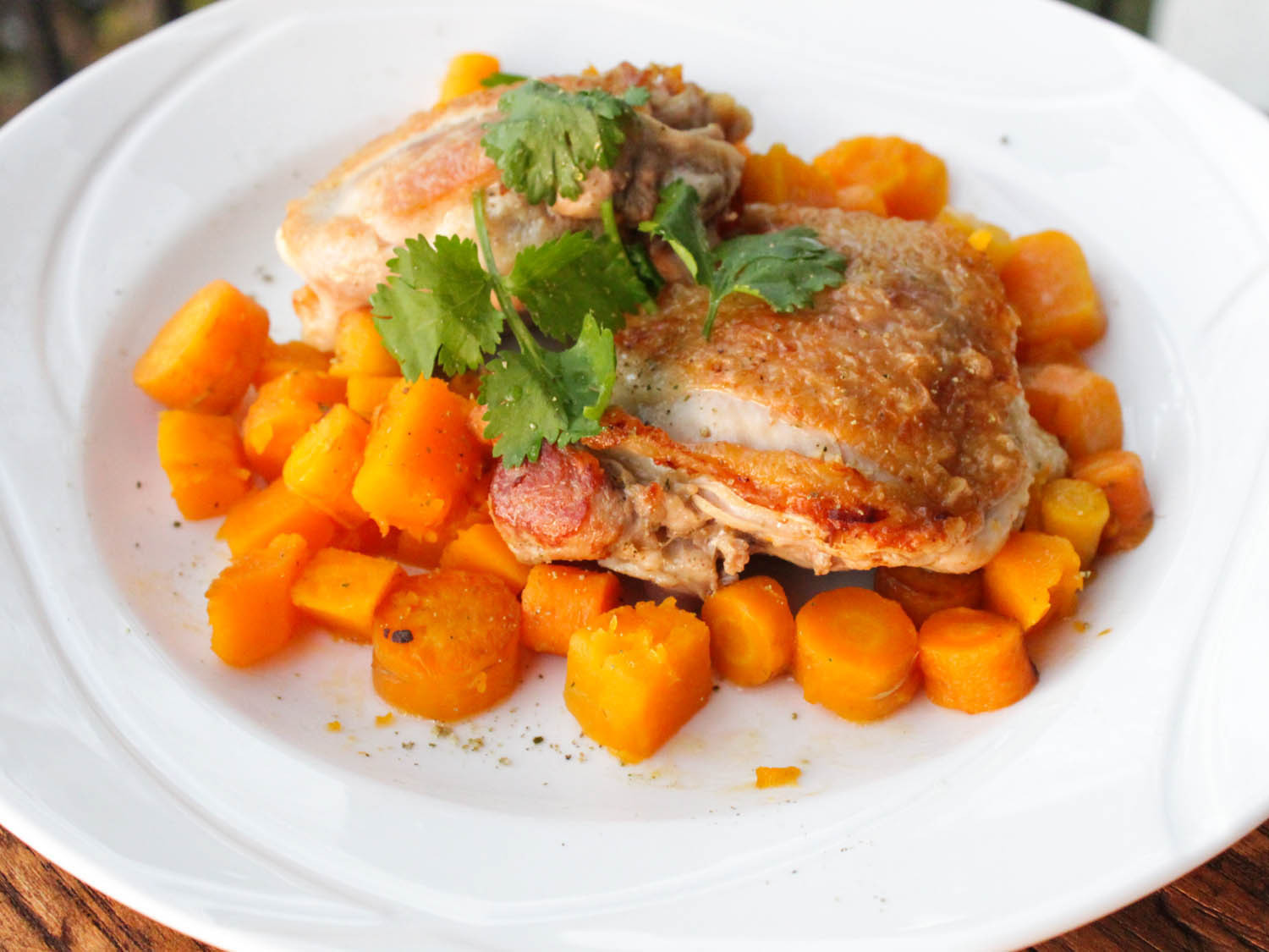 Chicken And Butternut Squash Recipes
 e Pot Wonders Pan Seared Chicken Thighs With Butternut