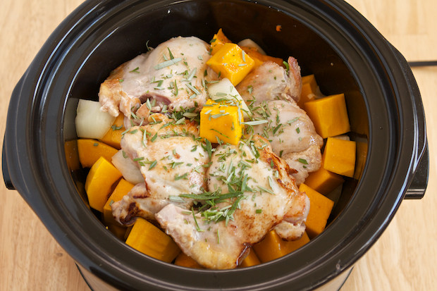 Chicken And Butternut Squash Recipes
 Crockpot Rosemary Chicken with Butternut Squash