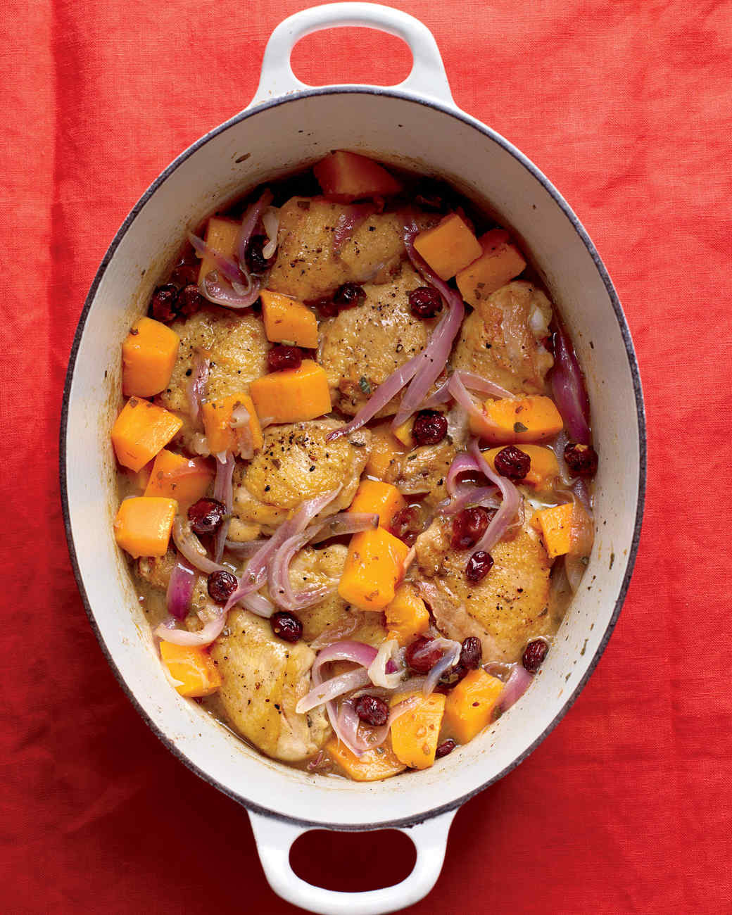 Chicken And Butternut Squash
 Braised Chicken with Butternut Squash and Cranberries