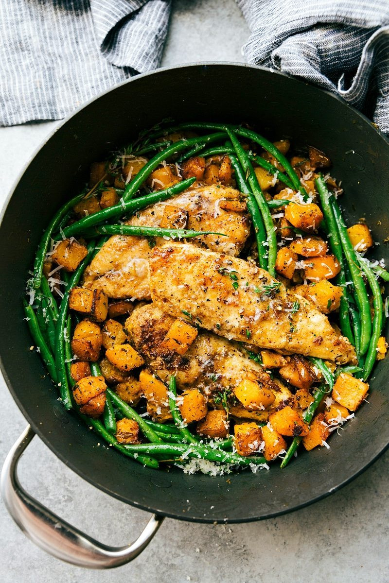 Chicken And Butternut Squash
 Skillet Chicken and Butternut Squash