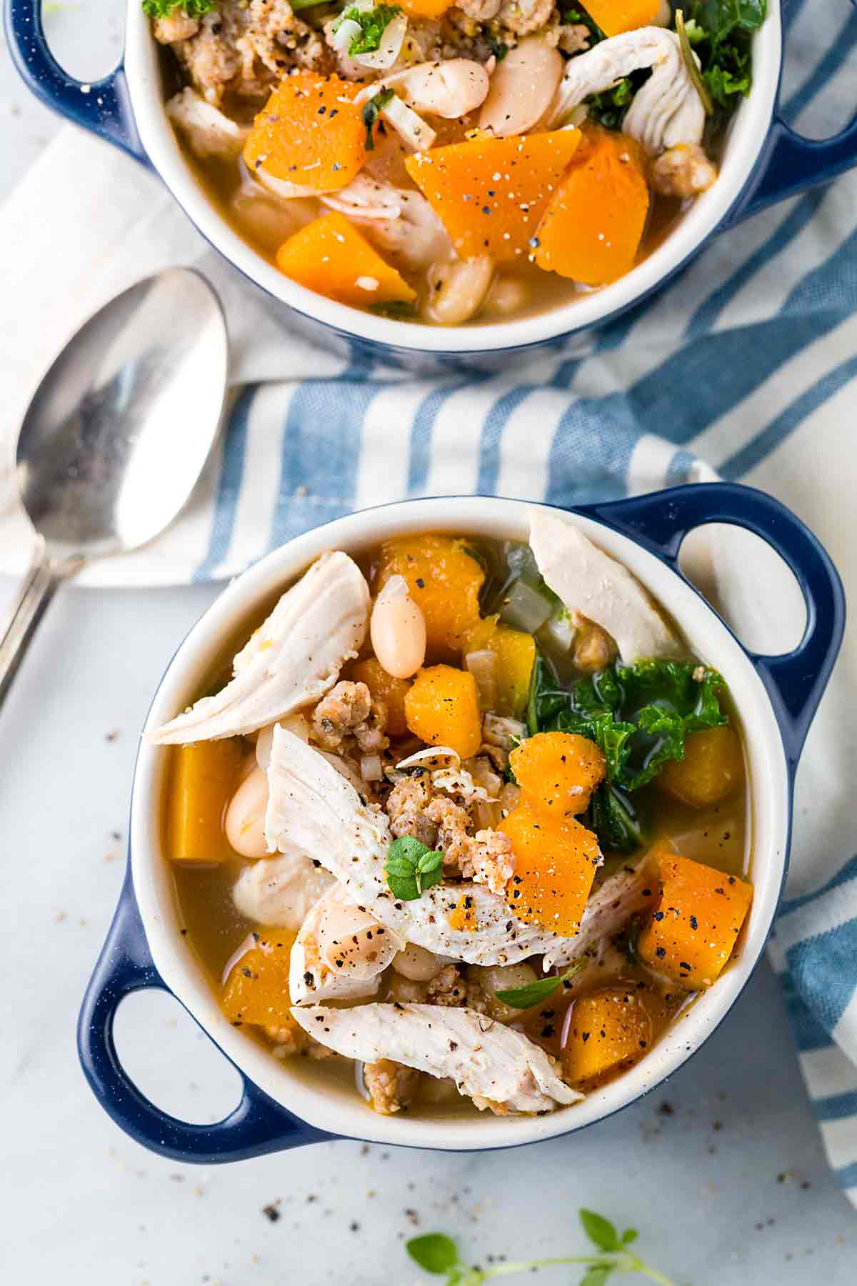 Chicken And Butternut Squash
 roasted chicken and butternut squash soup