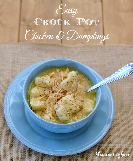 Chicken And Dumplings Crock Pot Recipe
 Crock Pot Chicken and Dumplings Flour My Face